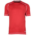 Red-White Stitching - Front - Rhino Mens Mercury Breathable Performance Sports T-Shirt