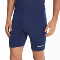 Navy - Back - Rhino Childrens Boys Thermal Underwear Sports Base Layer Shorts