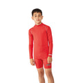 Red - Side - Rhino Childrens Boys Thermal Underwear Sports Base Layer Shorts