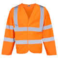 Fluorescent Orange - Front - RTY High Visibility Unisex High Vis Motorway Coat