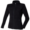 Black - Front - Skinni Fit Ladies-Womens Lightweight Anti Pill Microfleece Jacket