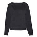 Black - Front - Skinni Fit Ladies-Womens Slounge Sweatshirt