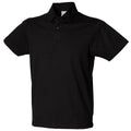Black - Front - Skinni Fit Mens Stretch Polo Shirt