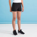 Black - Back - Skinni Minni Girls Plain Casual Shorts