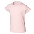 Baby Pink - Front - Skinni Minni Girls Stretch T-Shirt