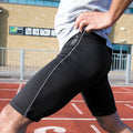 Black - Side - Spiro Mens Sprint Sports Training Shorts - Base Layer