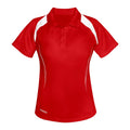 Red-White - Front - Spiro Womens-Ladies Sports Team Spirit Performance Polo Shirt