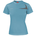 Aqua-Grey - Front - Spiro Womens-Ladies Sports Dash Performance Training T-Shirt