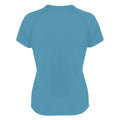 Aqua-Grey - Back - Spiro Mens Sports Dash Performance Training Shirt