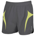 Grey-Lime - Front - Spiro Mens Sports Micro-Lite Running Shorts