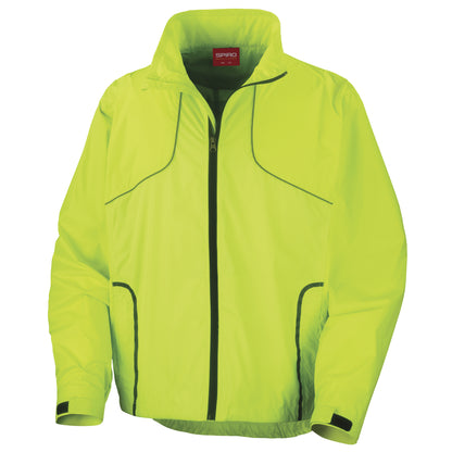 Neon Lime - Front - Spiro Mens Sports Crosslite Trail & Track Jacket (Waterproof, Windproof & Breathable)