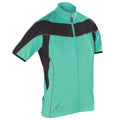Aqua - Black - Front - Spiro Womens Bikewear - Cycling 1-4 Zip Cool-Dry Performance Fleece Top - Light Jacket