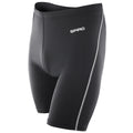 Black - Front - Spiro Mens Bodyfit Performance Base Layer Sports Shorts