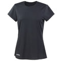 Black - Front - Spiro Womens-Ladies Sports Quick-Dry Short Sleeve Performance T-Shirt