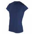 Navy - Back - Spiro Womens-Ladies Sports Quick-Dry Short Sleeve Performance T-Shirt