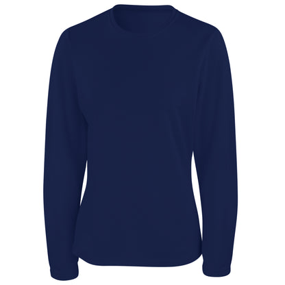 Navy - Front - Spiro Ladies-Womens Sports Quick-Dry Long Sleeve Performance T-Shirt