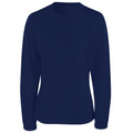 Navy - Front - Spiro Ladies-Womens Sports Quick-Dry Long Sleeve Performance T-Shirt