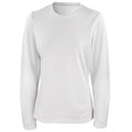 White - Front - Spiro Ladies-Womens Sports Quick-Dry Long Sleeve Performance T-Shirt