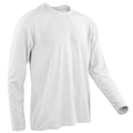 White - Back - Spiro Mens Sports Quick-Dry Long Sleeve Performance T-Shirt