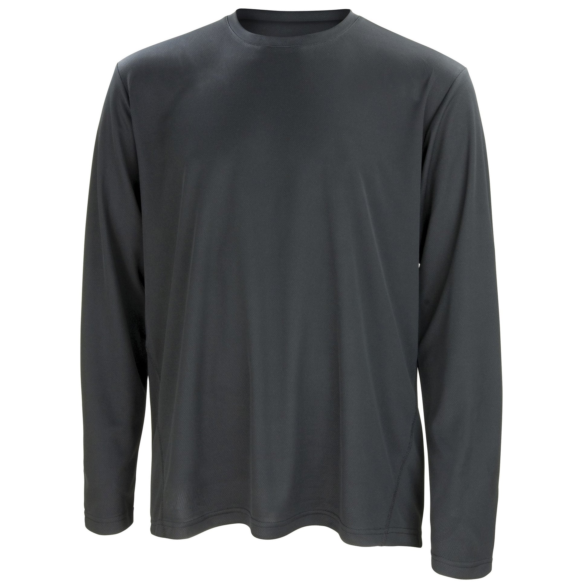 Black - Front - Spiro Mens Sports Quick-Dry Long Sleeve Performance T-Shirt