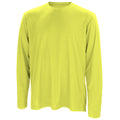 Lime Green - Front - Spiro Mens Sports Quick-Dry Long Sleeve Performance T-Shirt