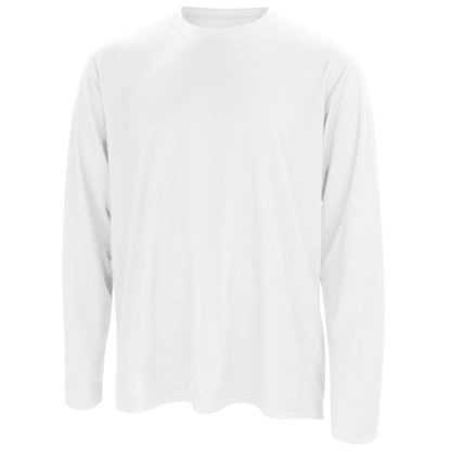 White - Front - Spiro Mens Sports Quick-Dry Long Sleeve Performance T-Shirt