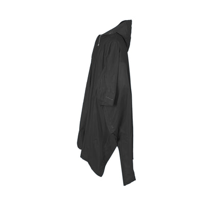 Black - Side - Splashmacs Unisex Adults Plastic Poncho - Rain Mac