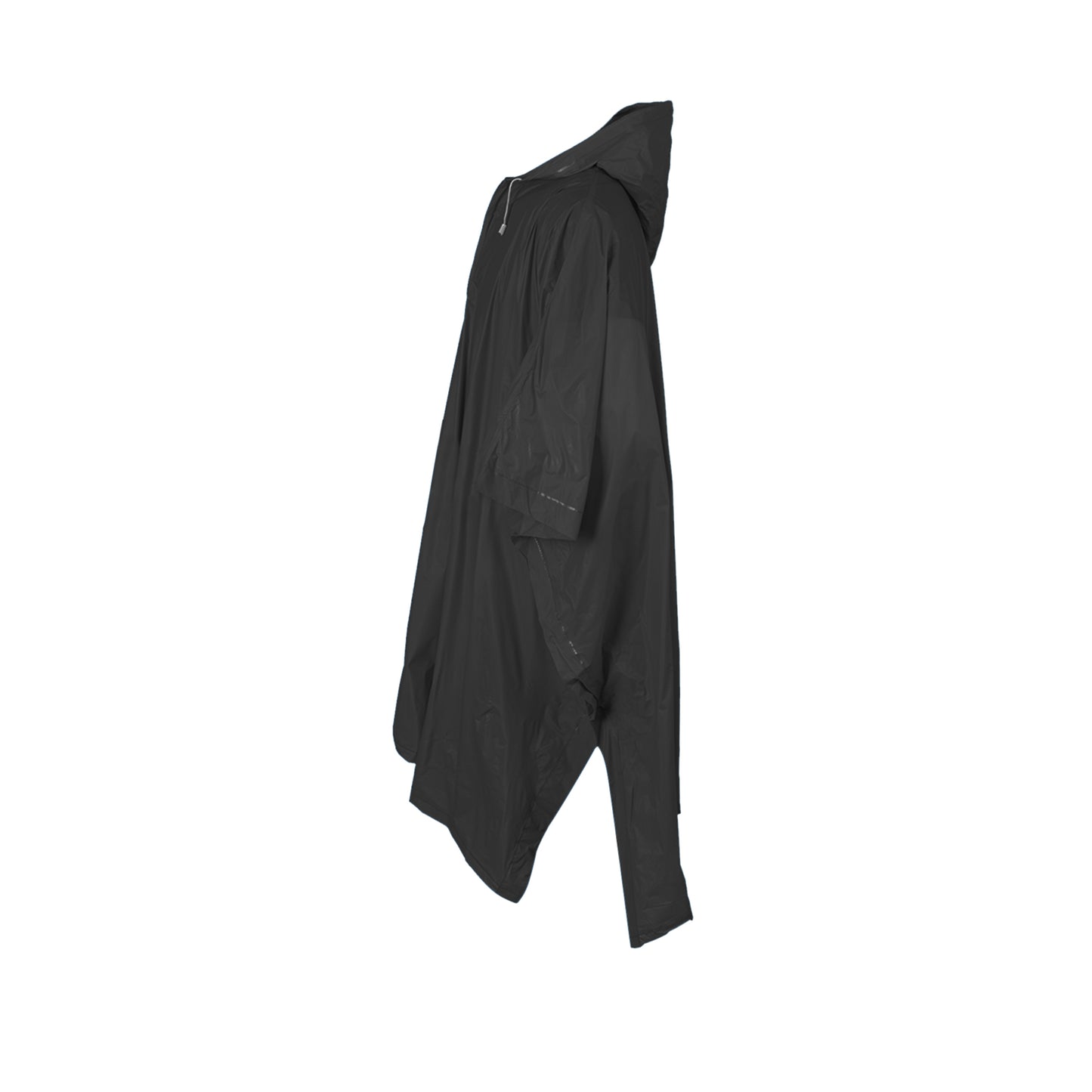 Black - Side - Splashmacs Unisex Adults Plastic Poncho - Rain Mac