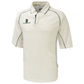 White-Green trim - Front - Surridge Mens-Youth Premier Sports 3-4 Sleeve Polo Shirt