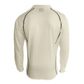 Cream-Maroon - Back - Surridge Mens-Youth Premier Sports Long Sleeve Polo Shirt