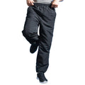 Black - Side - Tombo Teamsport Mens Sports Lined Tracksuit Bottoms - Jog Pants