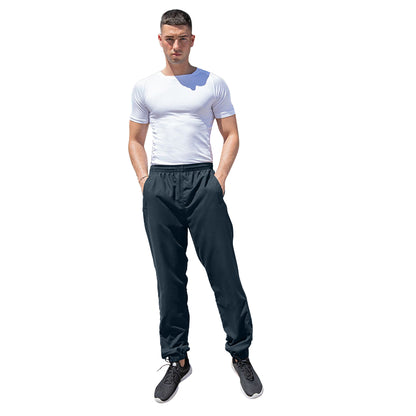 Navy - Back - Tombo Teamsport Mens Sports Lined Tracksuit Bottoms - Jog Pants