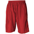 Red - Red - Front - Tombo Teamsport Mens Teamwear All Purpose Longline Lined Sports Short