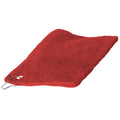 Red - Front - Towel City Luxury Range 550 GSM - Sports Golf Towel (30 X 50 CM)