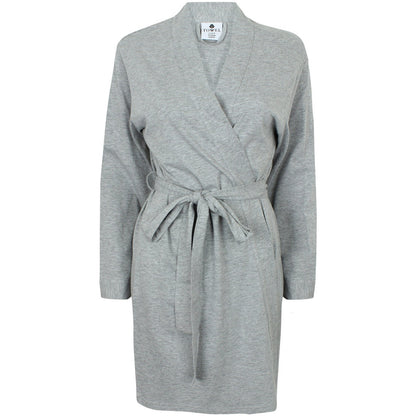 Heather Grey - Front - Towel City Womens-Ladies Wrap Bath Robe - Towel (180 GSM)