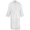 White - Front - Towel City Waffle 220 GSM Bath Robe - Towel