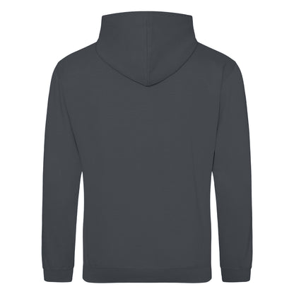 Storm Grey - Back - Awdis Unisex College Hooded Sweatshirt - Hoodie