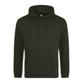 Combat Green - Front - Awdis Unisex College Hooded Sweatshirt - Hoodie