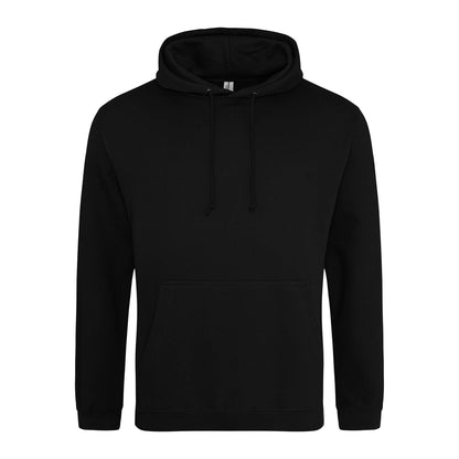 Deep Black - Front - Awdis Unisex College Hooded Sweatshirt - Hoodie