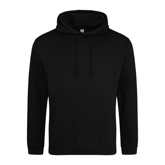 Deep Black - Front - Awdis Unisex College Hooded Sweatshirt - Hoodie