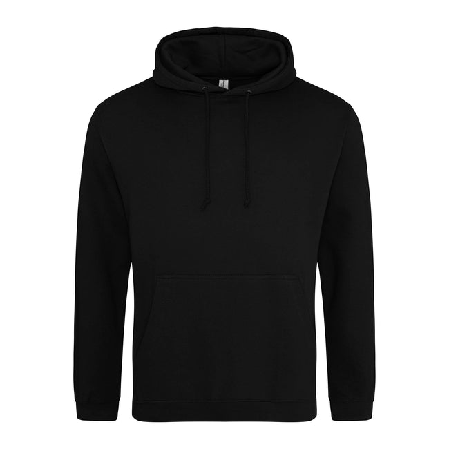 Deep Black - Front - Awdis Unisex College Hooded Sweatshirt - Hoodie