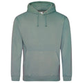 Dusty Green - Front - Awdis Unisex College Hooded Sweatshirt - Hoodie