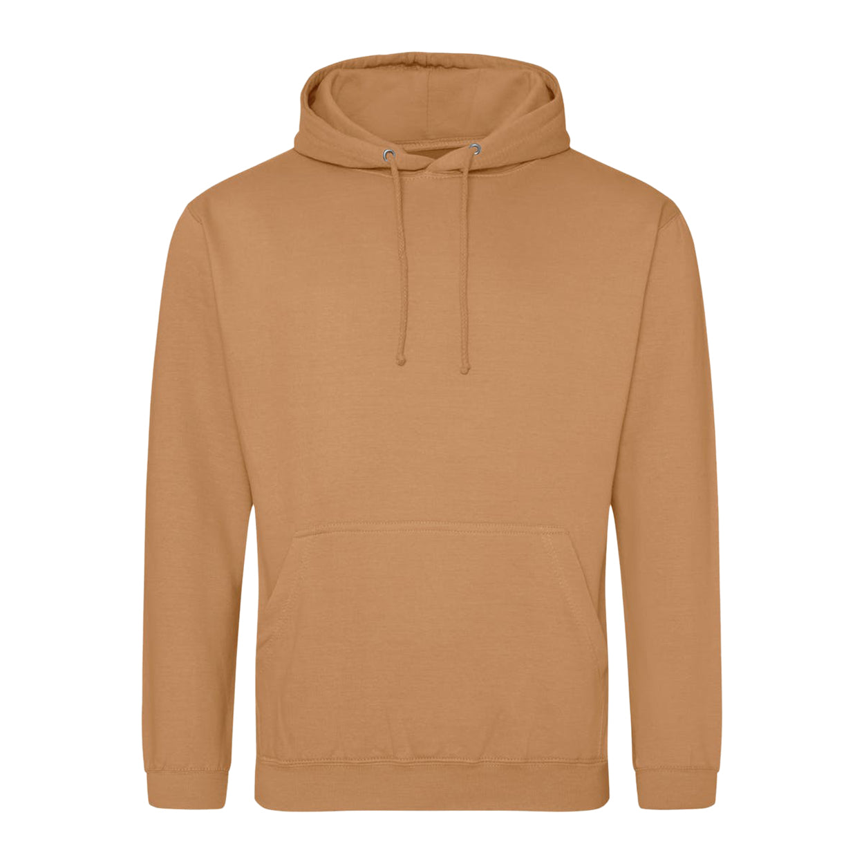 Caramel Latte - Front - Awdis Unisex College Hooded Sweatshirt - Hoodie