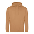 Caramel Latte - Front - Awdis Unisex College Hooded Sweatshirt - Hoodie