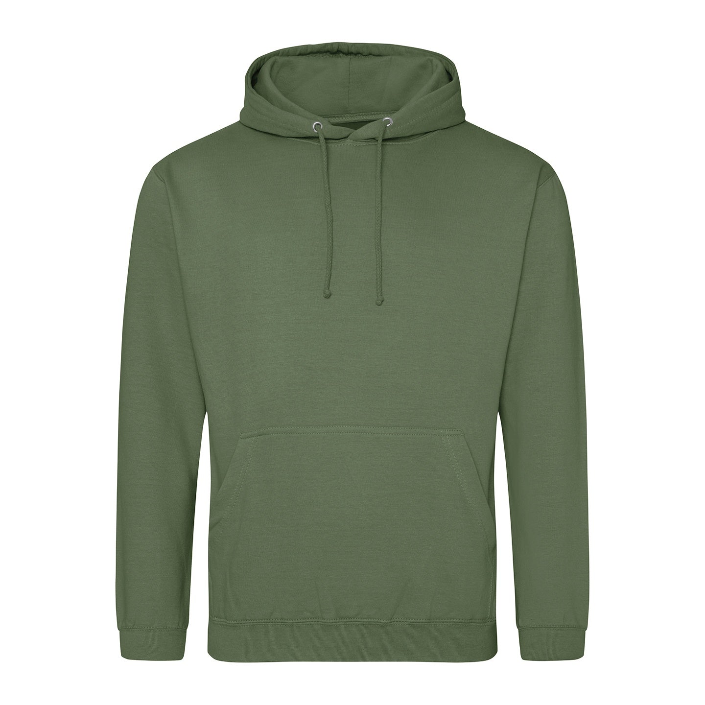 Earthy Green - Front - Awdis Unisex College Hooded Sweatshirt - Hoodie