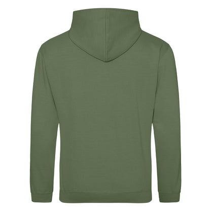 Earthy Green - Back - Awdis Unisex College Hooded Sweatshirt - Hoodie