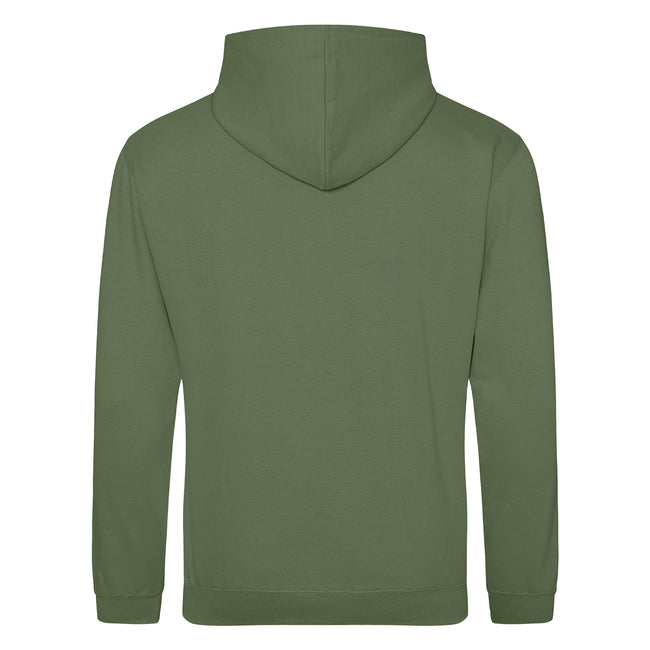 Earthy Green - Back - Awdis Unisex College Hooded Sweatshirt - Hoodie