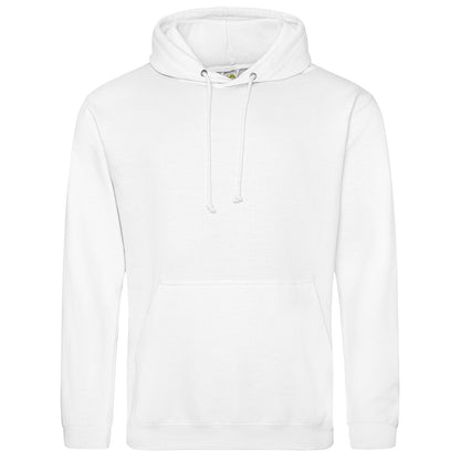 Arctic White - Front - Awdis Unisex College Hooded Sweatshirt - Hoodie