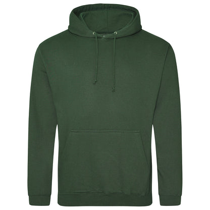 Bottle Green - Front - Awdis Unisex College Hooded Sweatshirt - Hoodie