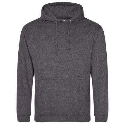 Charcoal - Front - Awdis Unisex College Hooded Sweatshirt - Hoodie